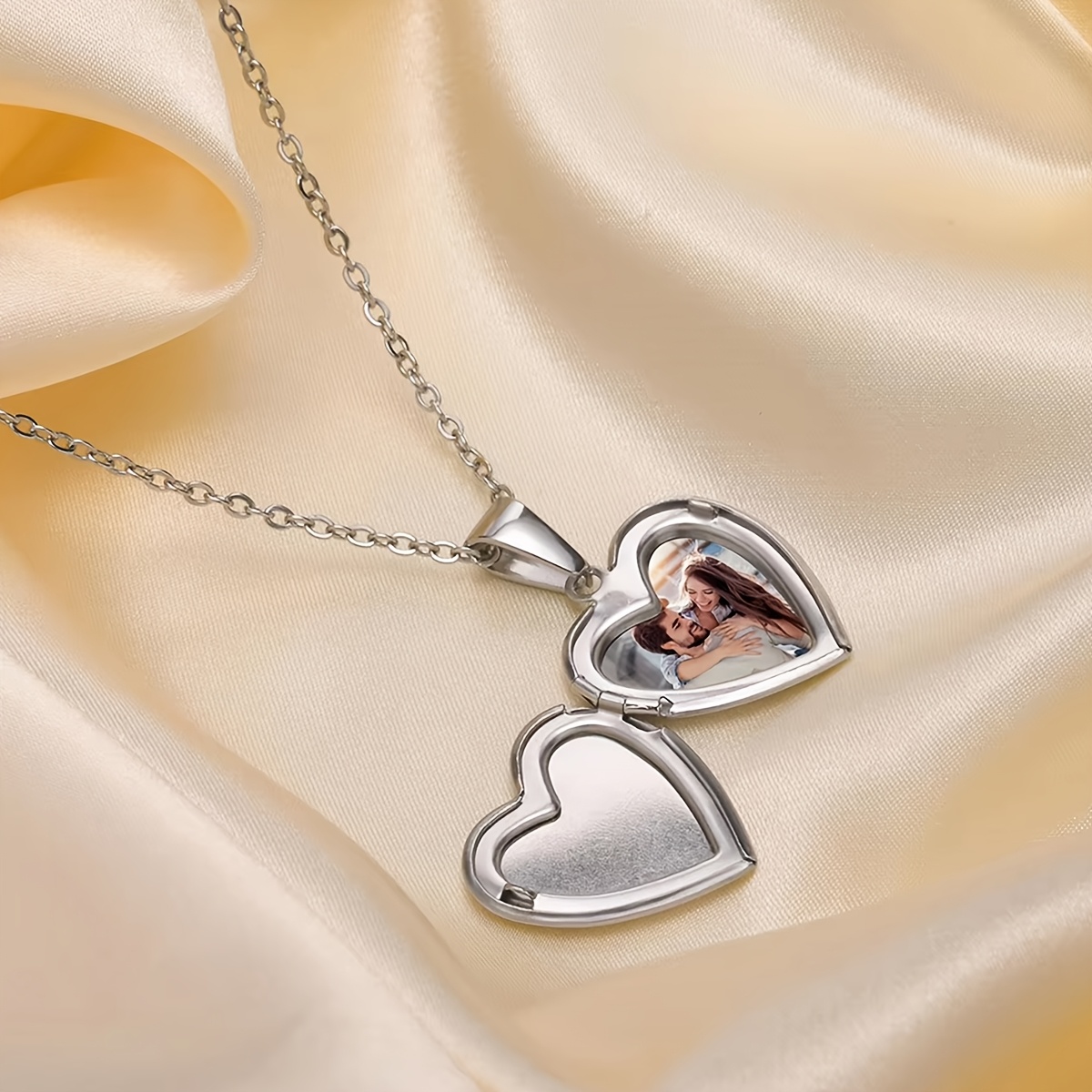 Women's Heart Locket Necklace, Openable Reliquary Pendant